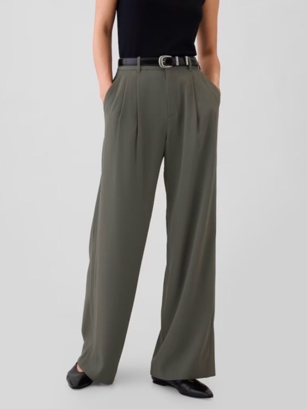 GAP 365 Wide Leg High-Rise Trousers size 14L